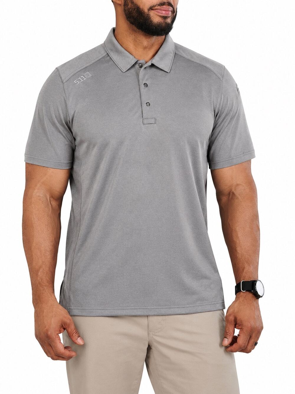 5.11 Tactical Paramount Short Sleeve Polo Gray Large